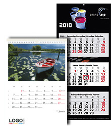 Werbekalender, Streifenkalender, Tisch-Querkalender
