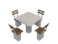 Spieltische aus Beton