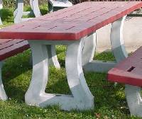 Tisch PARK, Recycling-Kunststoff, pulverbeschichtet