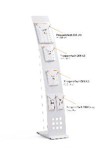 Prospektständer White-Edition in der Farbe weiß