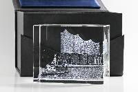 Elbphilharmonie als 3D-Motiv im Kristallglasquader
