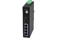 5 Port Industrial Fast Ethernet PoE Switch 4x RJ-45 1x LWL