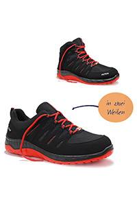 ELTEN Sicherheitsschuh Maddox black-red low/mid ESD S3