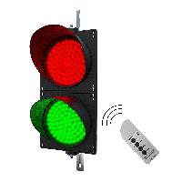 Funk-Ampeln rot/grün mit 200 mm LED-Modulen zur Funk-Fernbed