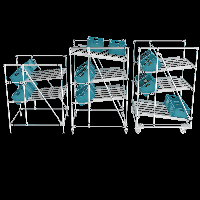 TRILOGIQ FIFO-Durchlaufregale – für Produktion und Logistik